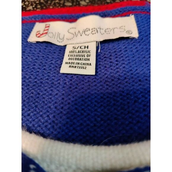 Jolly Sweaters Christmas Womens Ugly Sweater Button Up Long Sleeve Size S - Picture 7 of 12